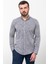 Kırçıllı Lacivert Slim Fit Uzun Kollu Erkek Gömlek 3