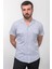 Kırçıllı Lacivert Renk Slim Fit Apaç Yaka Kısa Kollu Erkek Gömlek 3