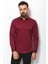 Düz Bordo Rengi Slim Fit Saten Klasik Erkek Gömlek 1