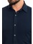 Desenli Lacivert Slim Fit Erkek Gömlek 2