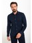Desenli Lacivert Slim Fit Erkek Gömlek 4