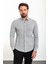 Desenli Gri Slim Fit Erkek Gömlek 1