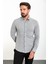 Desenli Gri Slim Fit Erkek Gömlek 3