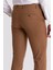 Çizgili Kamel Rengi Super Slim Fit Erkek Pantolon 3