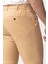 Düz Bej Rengi Super Slim Fit Beli Lastikli İpli Erkek Pantolon 3