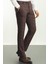 Ekoseli Bordo Rengi Slim Fit Klasik Yün Erkek Pantolon 1