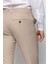 Kareli Bej Rengi Super Slim Fit Erkek Pantolon 3