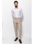 Kareli Bej Rengi Super Slim Fit Erkek Pantolon 4