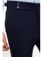Düz Lacivert Super Slim Fit Kemerli Erkek Pantolon 2