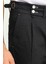 Pileli Siyah Renk Slim Fit Erkek Pantolon 2