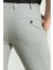 Düz Gri Renk Super Slim Fit İpli Erkek Pantolon 3