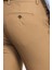 Desenli Bej Rengi Slim Fit Klasik Yün Erkek Pantolon 3