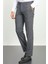 Ekoseli Siyah Renk Slim Fit Klasik Yün Erkek Pantolon 1