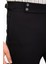 Düz Siyah Super Slim Fit Kemerli Erkek Pantolon 2