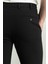Düz Siyah Renk Super Slim Fit İpli Erkek Pantolon 3