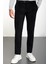 Çizgili Siyah Slim Fit Kadife Erkek Pantolon 3