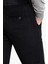 Çizgili Siyah Slim Fit Kadife Erkek Pantolon 4