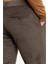 Çizgili Haki Slim Fit Kadife Erkek Pantolon 4