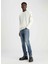 Bisiklet Yaka Krem Erkek Sweatshırt J30J323426YBI Badge Crew Neck 1