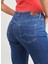 Yüksek Bel Düz Paça Regular Straight Koyu Mavi Kadın Denim Pantolon PL204592GX70 4