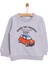 Basic Az Şardonlu Araba Baskılı Sweatshirt Erkek Bebek 1