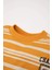 Erkek Bebek Bisiklet Yaka Çizgili İçi Yumuşak Tüylü Sweatshirt D4475A524AU 2
