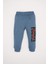 Erkek Bebek 2'li Takım Marvel Bisiklet Yaka Sweatshirt Beli Lastikli Jogger Eşofman Altı D4665A524AU 2