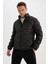 Su İtici Slim Fit Şişme Mont Dar Kesim Dik Yaka Fermuarlı Cepli Kapitone D1234AX24WN 5