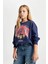 Kız Çocuk Lacivert Harry Potter Relax Fit Bisiklet Yaka Sweatshirt D3865A824AU 4