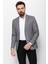 Dokulu Siyah Renk Slim Fit Mono Yaka Erkek Ceket 1