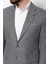 Dokulu Siyah Renk Slim Fit Mono Yaka Erkek Ceket 2