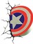 3D Sticker Kaptan Amerika Oto Sticker, Motorsiklet, Kask, Laptop Sticker 20X12 cm Oto Aksesuar 2