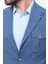 Kırçıllı Slim Fit Torba Cep Mono Yaka Keten Erkek Ceket 2