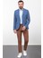 Kırçıllı Slim Fit Torba Cep Mono Yaka Keten Erkek Ceket 3
