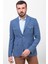 Kırçıllı Slim Fit Torba Cep Mono Yaka Keten Erkek Ceket 4