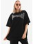 Pilelistore Taş Desenli Oversize T-Shirt - Beyaz 1