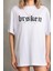 Pileli Store Unisex Baskılı Oversize T-Shirt - Beyaz 3