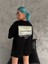 Pilelistore Unisex Baskılı Oversize T-Shirt - Siyah 1