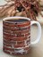Baskılı Kupa Bardak Seramik Mug - Tuğla Duvar 3