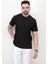 Siyah Baskısız Erkek T-Shirt O Yaka Regular Fit T-Shirt 2407 1