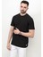 Siyah Baskısız Erkek T-Shirt O Yaka Regular Fit T-Shirt 2407 2