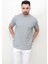 Açık Gri Baskısız Erkek T-Shirt O Yaka Regular Fit T-Shirt 2407 4