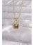 Muı Muı 316L Çelik Gold Renk Karışık Mineli El Figür Tarot Kolye 1