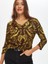 Paisley V Yaka Uzun Kol T-Shirt 69587 4