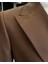 İtalyan Stil Slim Fit Kruvaze Ceket Pantolon Takım Elbise Kahverengi T12602 3