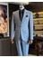 İtalyan Stil Ceket Yelek Pantolon Takım Elbise Mavi T12865 1