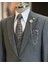 İtalyan Stil Ceket Yelek Pantolon Takım Elbise Gri T12805 4