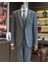 İtalyan Stil Ceket Yelek Pantolon Takım Elbise Gri T12805 5