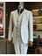İtalyan Stil Ceket Yelek Pantolon Takım Elbise Gri T12818 5
