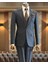 İtalyan Stil Ceket Yelek Pantolon Takım Elbise Lacivert T12876 1